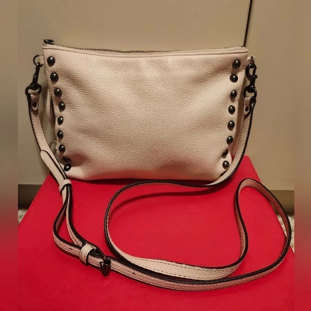 Rebecca Minkoff Pale Pink Pebbled Soft Leather Crossbody/Clutch Ret.$275